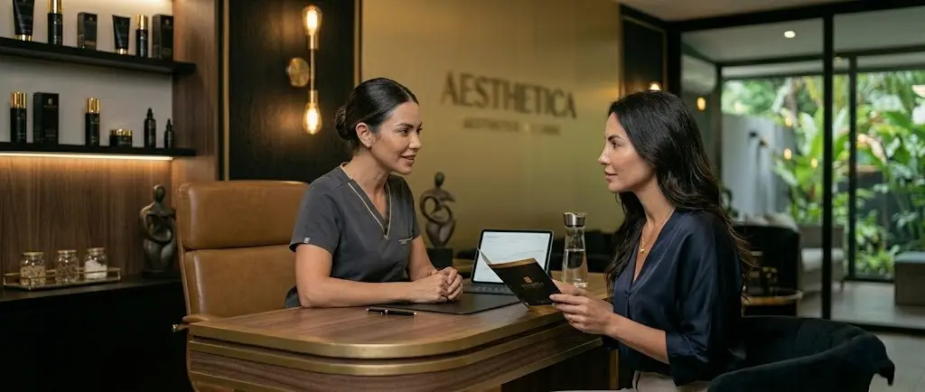 Consulta médica de control de peso y metabolismo en Clínica La Pradera